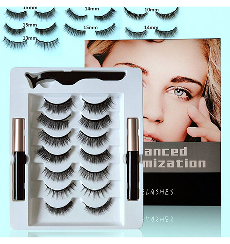7 Pairs Magnetic eyelashes  Eyeliner kit 