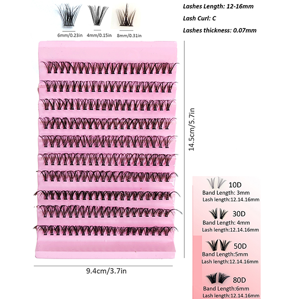 Lash Clusters 200 Pcs Individual Lashes DIY at Home
