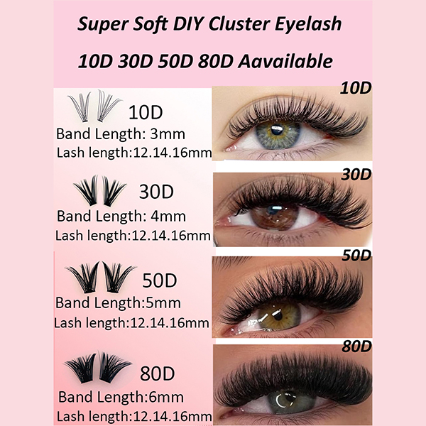 Lash Clusters 200 Pcs Individual Lashes DIY at Home