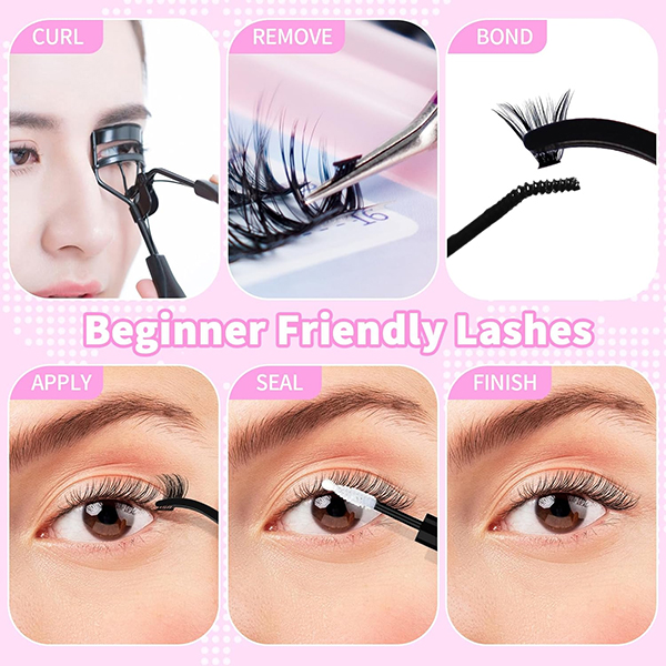 DIY Eyelash Extensions Clusters