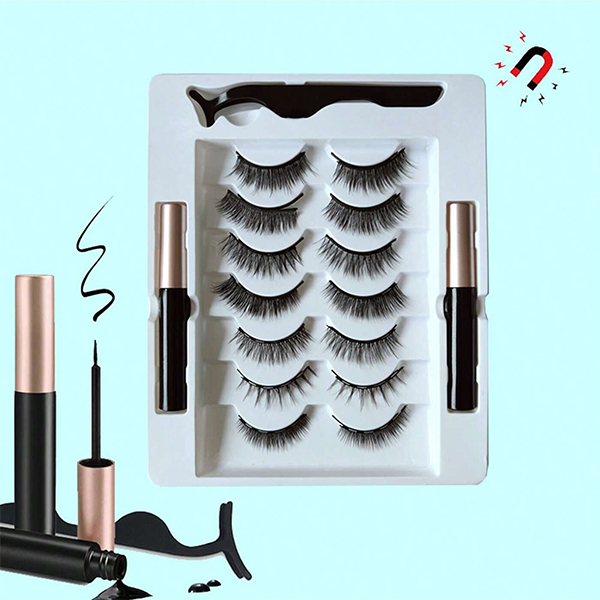 7 Pairs Magnetic eyelashes  Eyeliner kit 