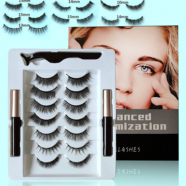 7 Pairs Magnetic eyelashes  Eyeliner kit 