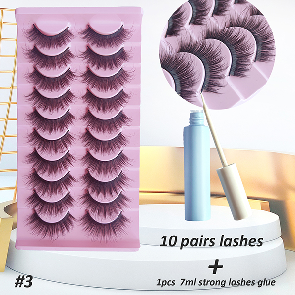 strip lashes with glue 