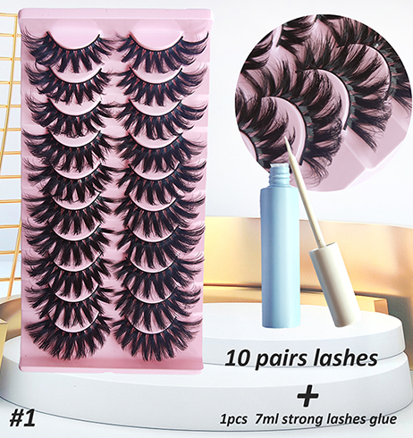 strip lashes with glue 